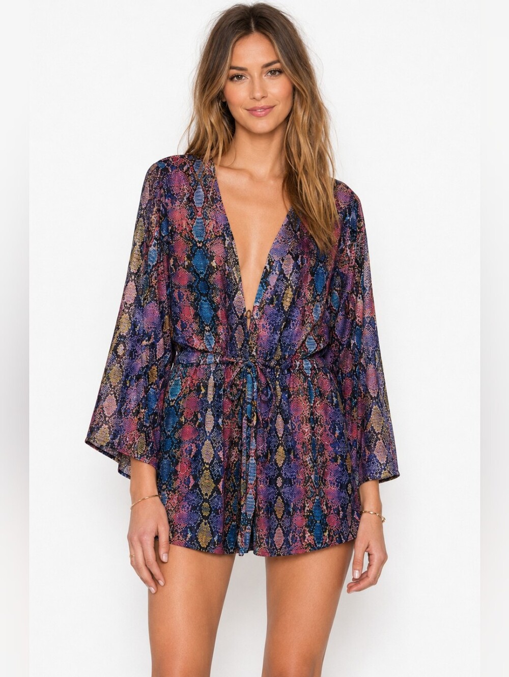 ❤️ SHOW ME YOUR MUMU ROXY ROMPER, PYTHON PRINT, XS